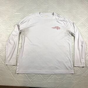 reel life American Flag white long sleeve shirt Large‎
